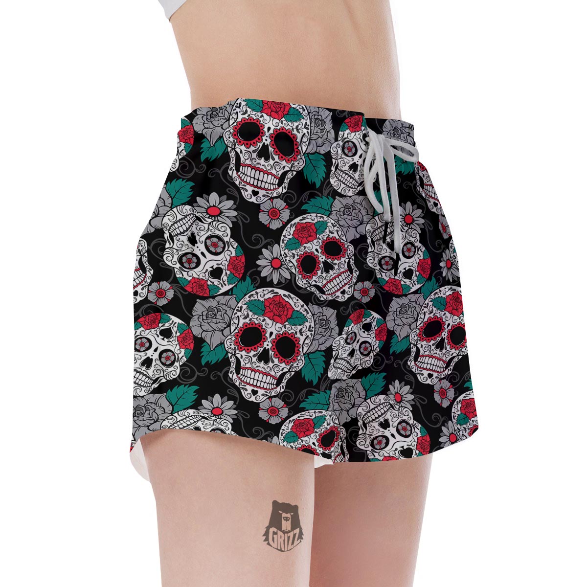 Sugar Skull Women's Shorts-grizzshop