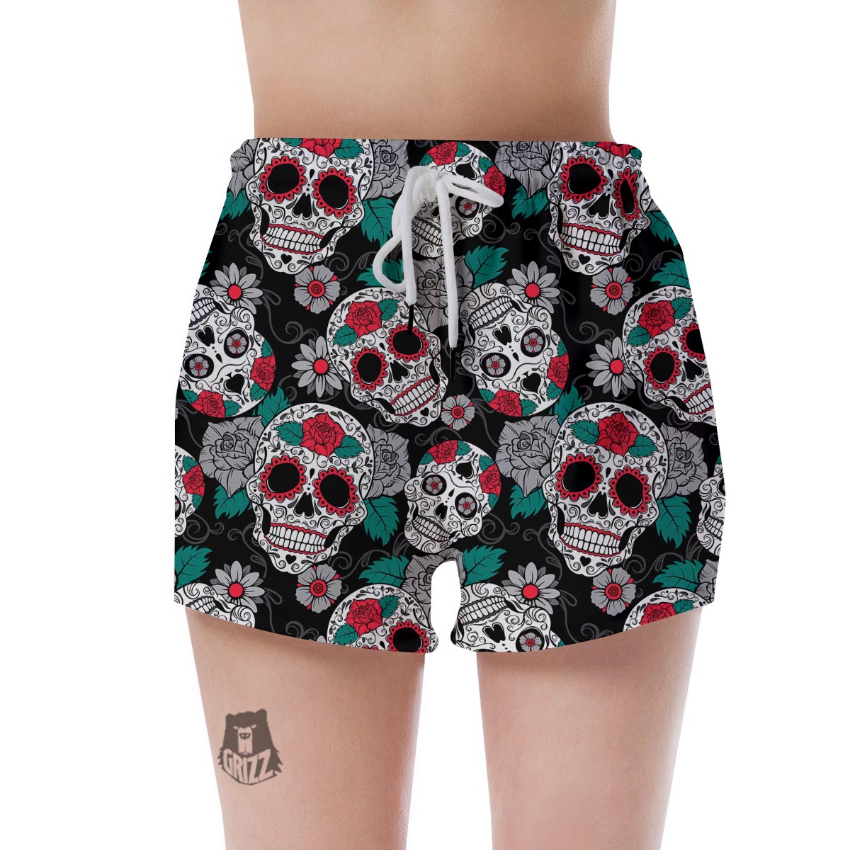 Sugar Skull Women's Shorts-grizzshop