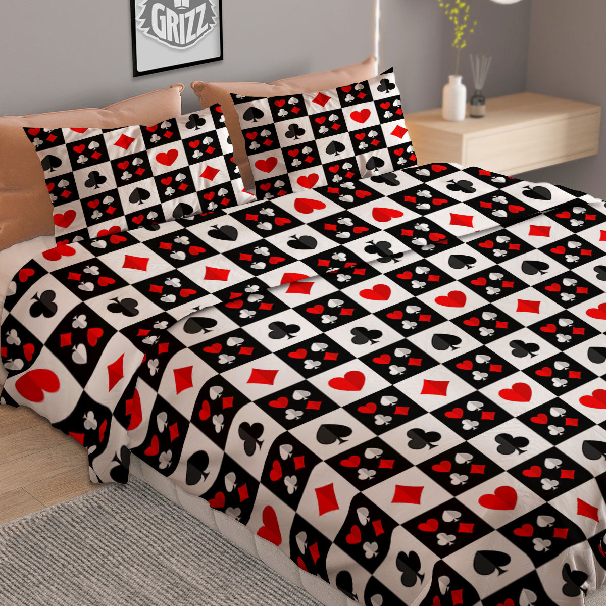 Tarot Card Wicca Vintage Print Pattern Duvet Cover Bedding Set