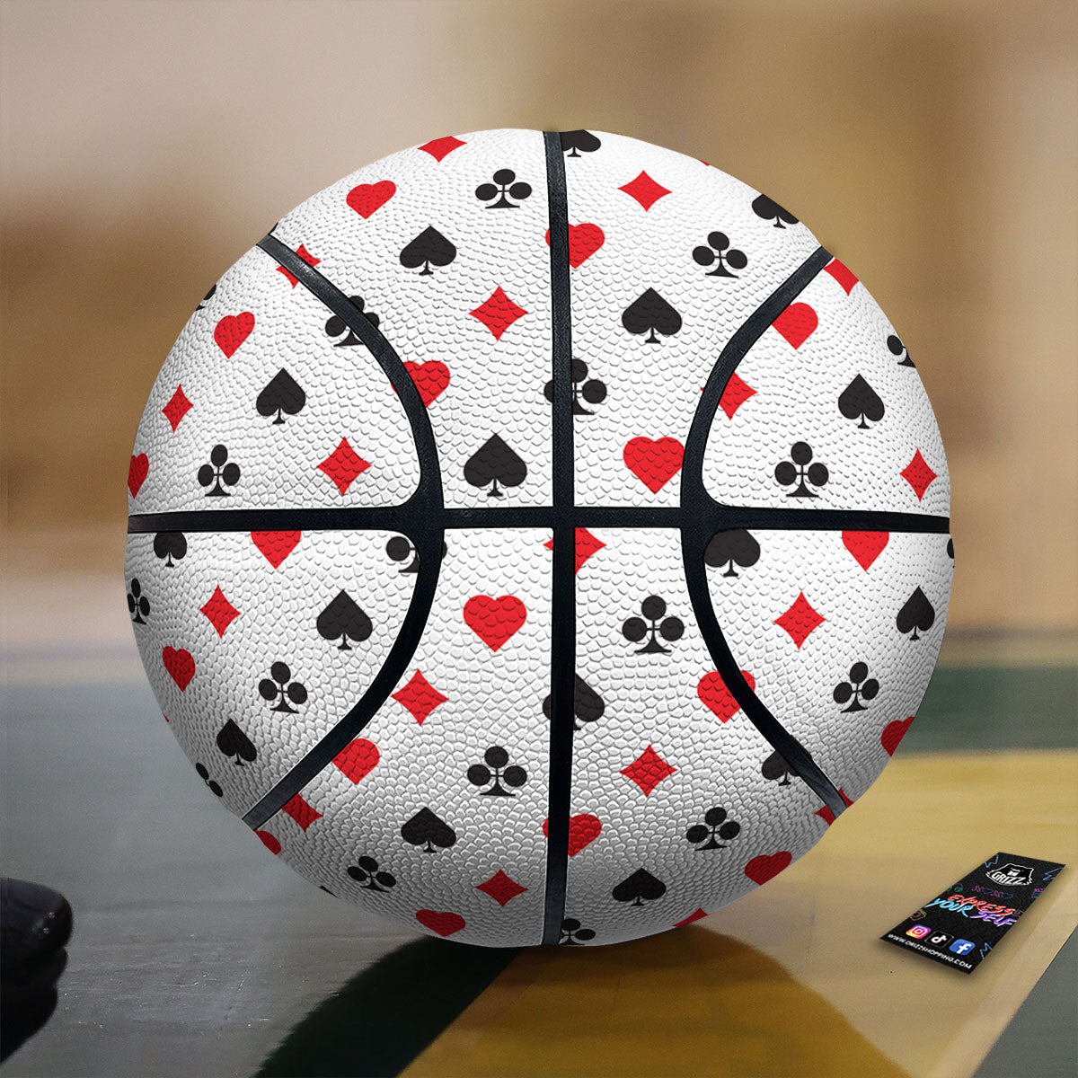 Suits Playing Card Print Pattern Basketball-grizzshop