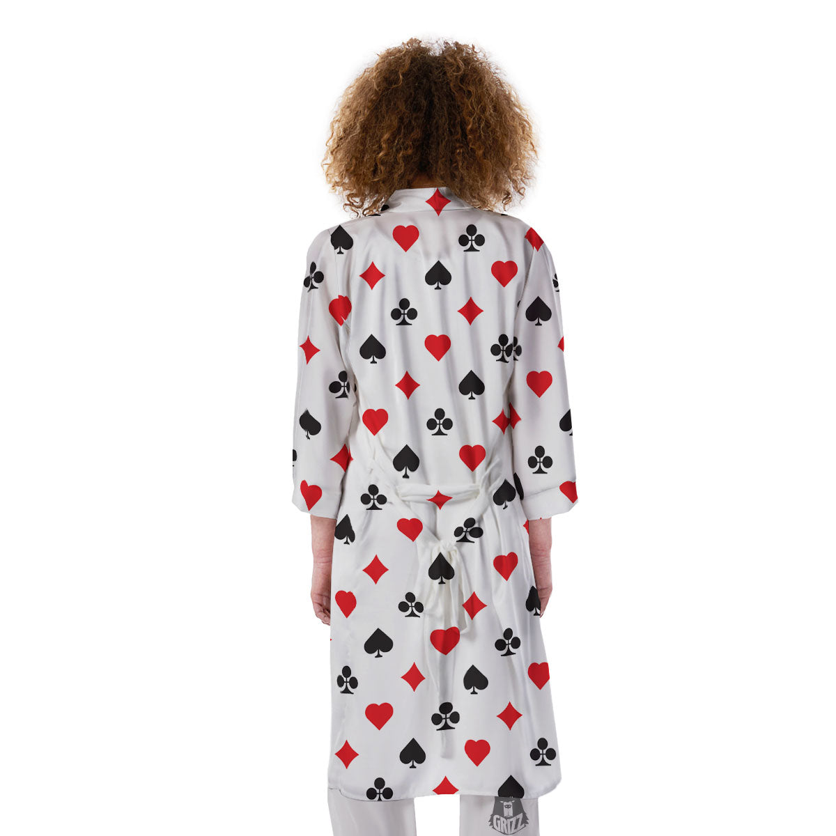 Suits Playing Card Print Pattern Kimono-grizzshop