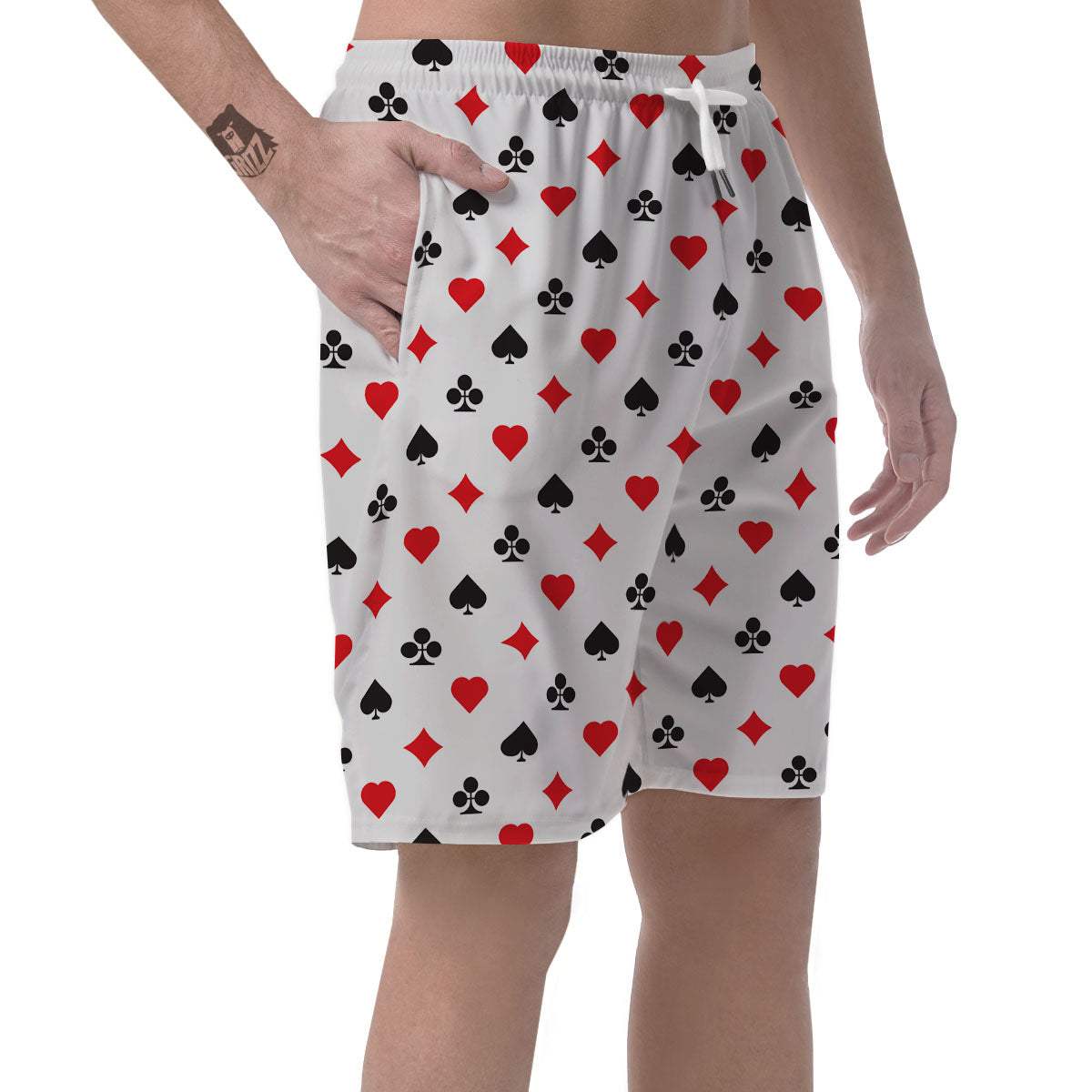Suits Playing Card Print Pattern Men's Shorts-grizzshop