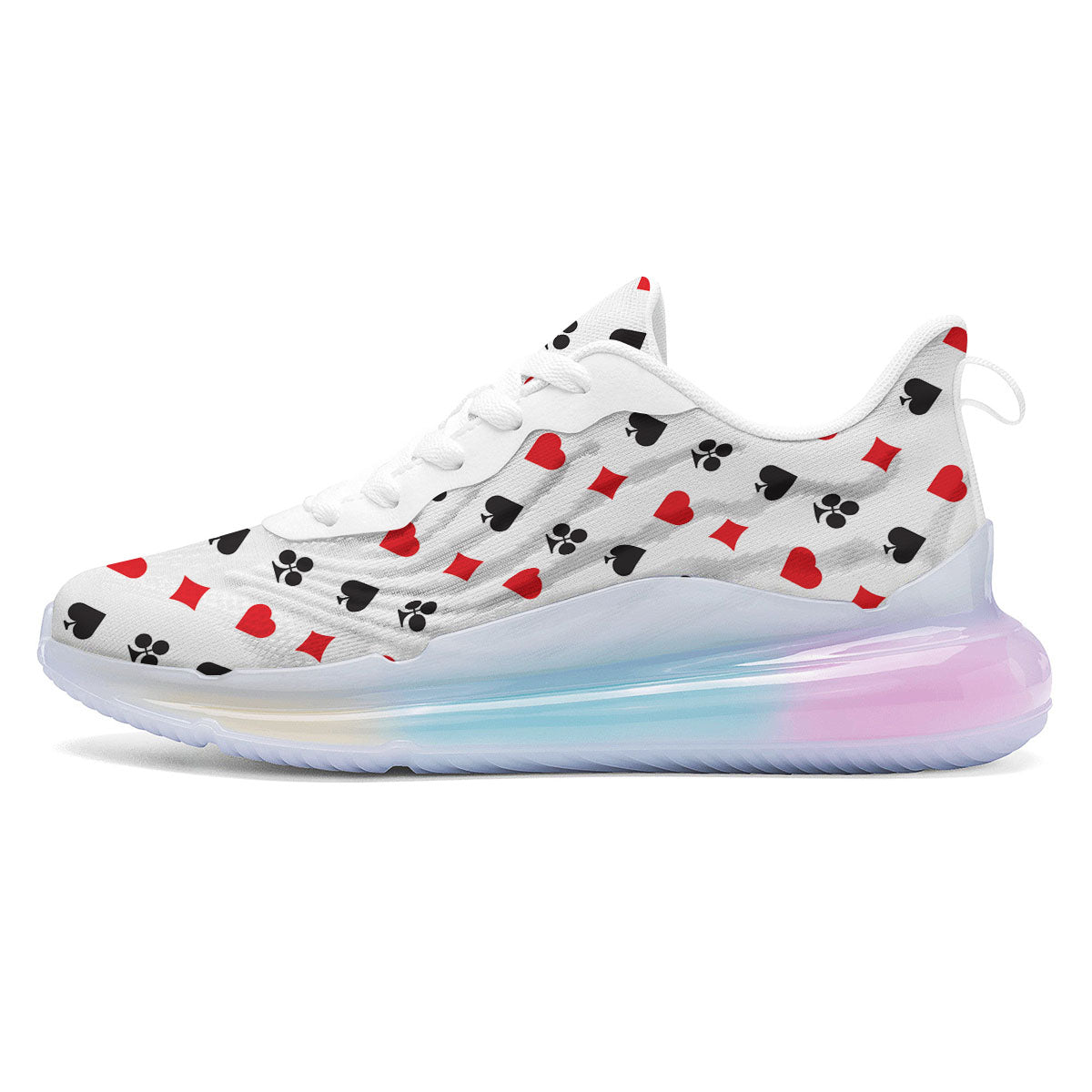 Suits Playing Card Print Pattern Running Sneakers-grizzshop