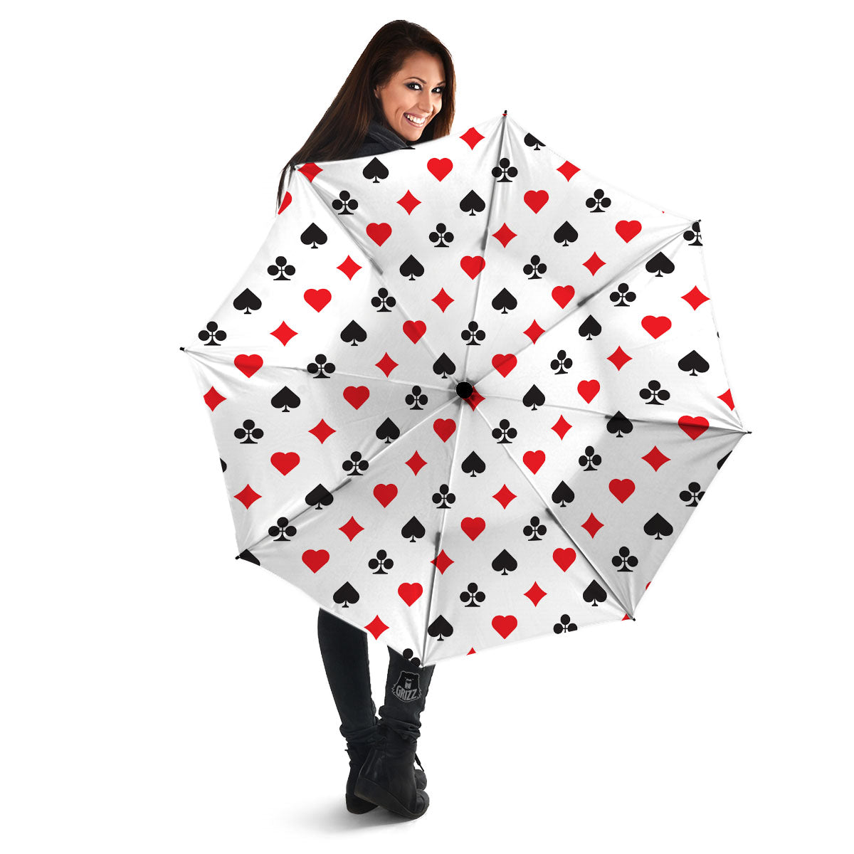 Suits Playing Card Print Pattern Umbrella-grizzshop