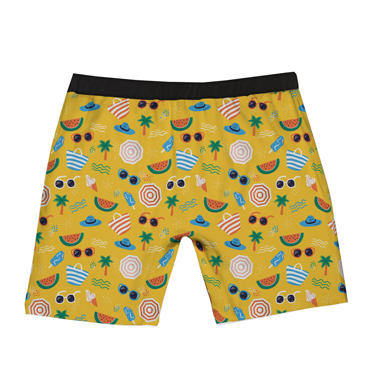 Summer Beach Drawing Print Pattern Boxer Briefs-grizzshop