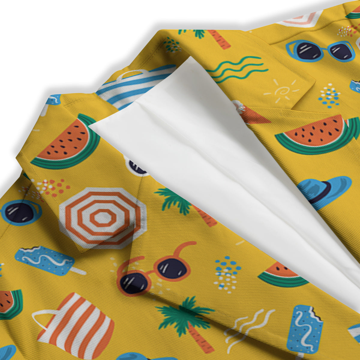 Summer Beach Drawing Print Pattern Women's Blazer-grizzshop