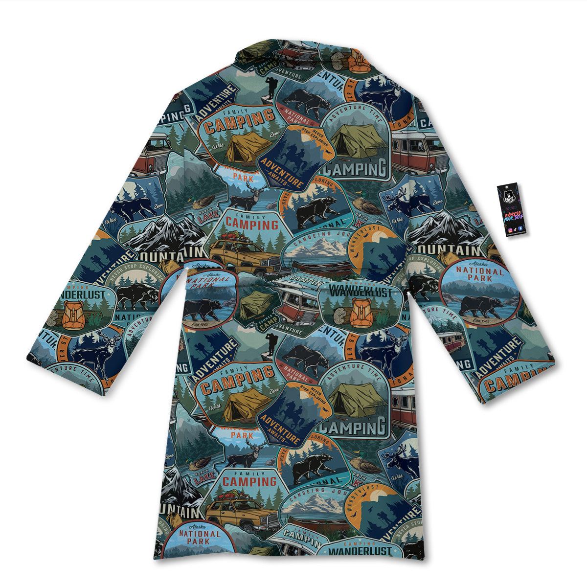 Summer Camping And National Park Print Pattern Bathrobe-grizzshop