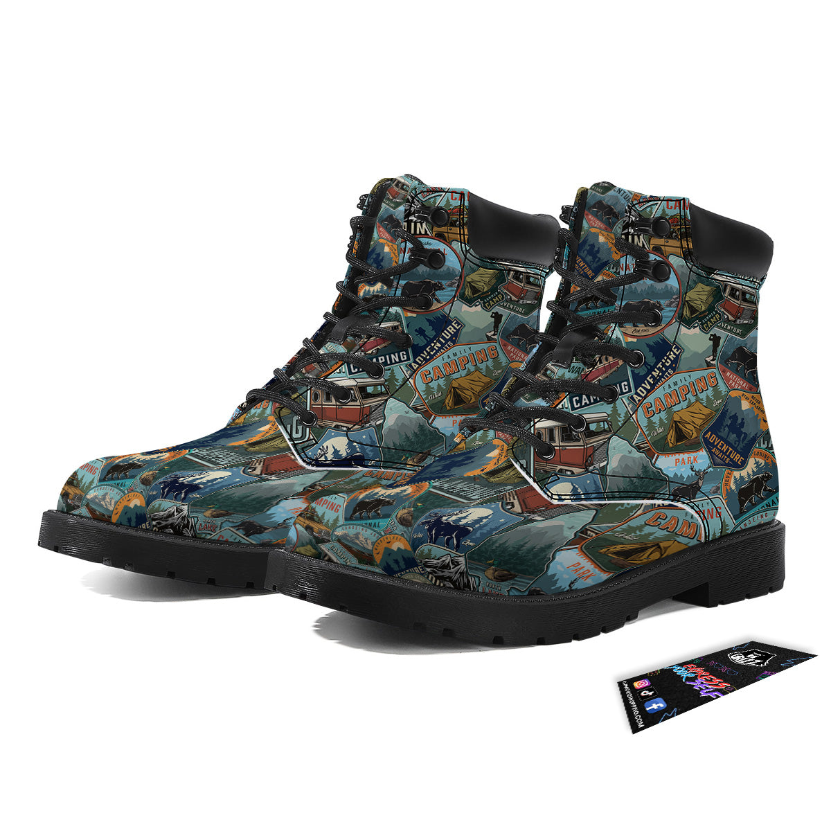 Summer Camping And National Park Print Pattern Boots-grizzshop