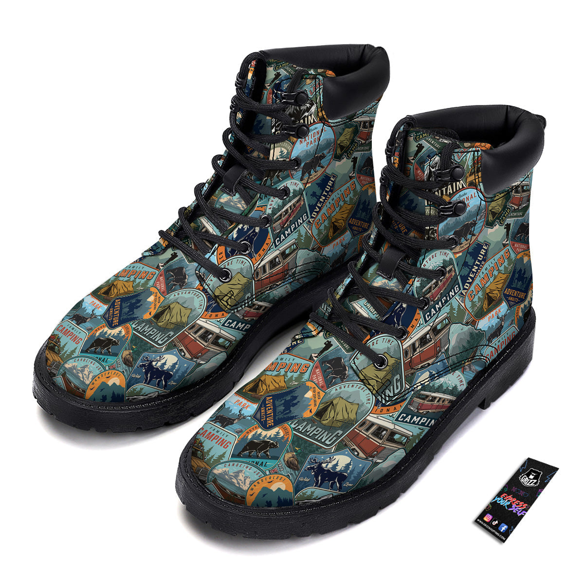 Summer Camping And National Park Print Pattern Boots-grizzshop
