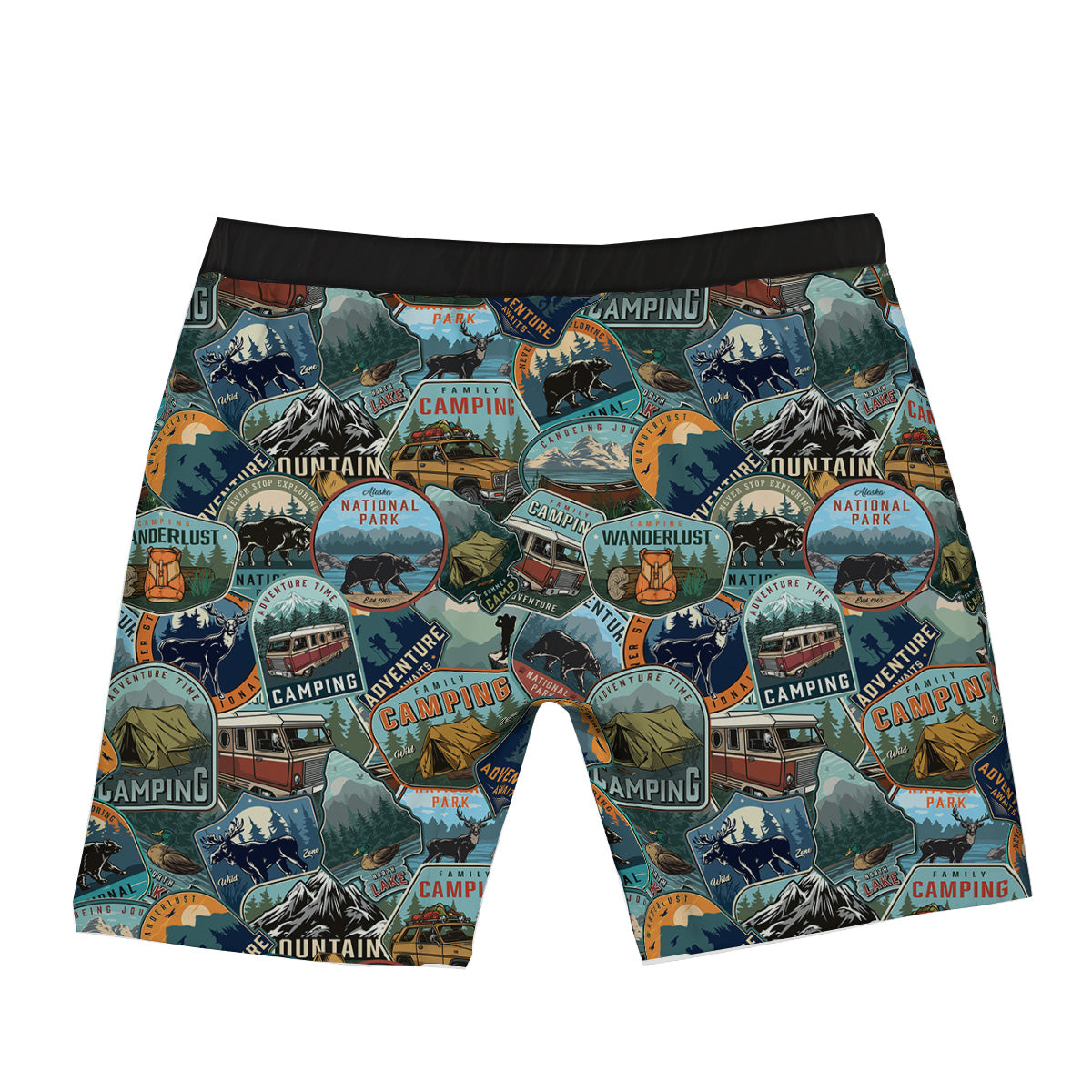 Summer Camping And National Park Print Pattern Boxer Briefs-grizzshop