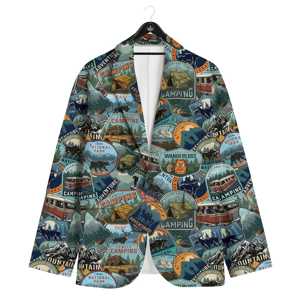 Summer Camping And National Park Print Pattern Men's Sport Coat-grizzshop