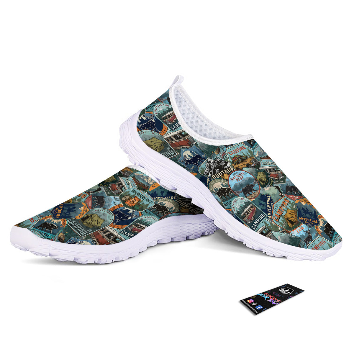 Summer Camping And National Park Print Pattern Nurse Shoes-grizzshop