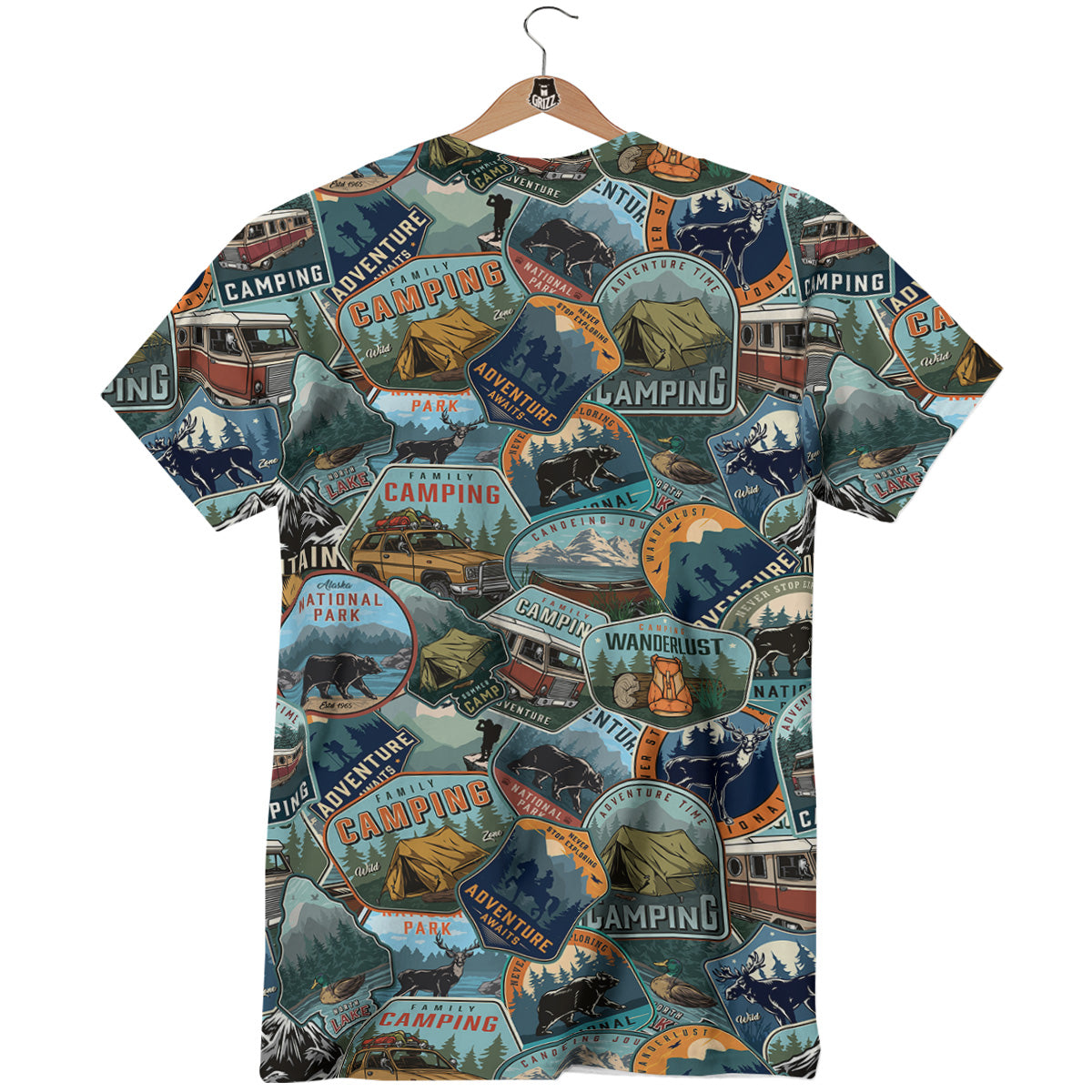 Summer Camping And National Park Print Pattern T-Shirt-grizzshop