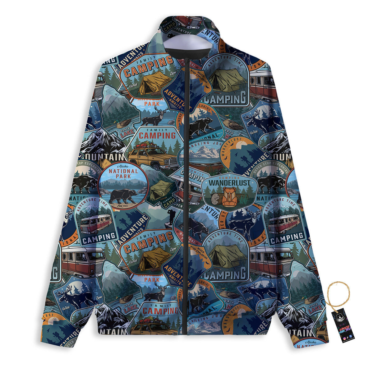 Summer Camping And National Park Print Pattern Track Jacket-grizzshop