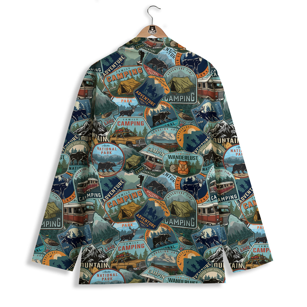 Summer Camping And National Park Print Pattern Women's Blazer-grizzshop