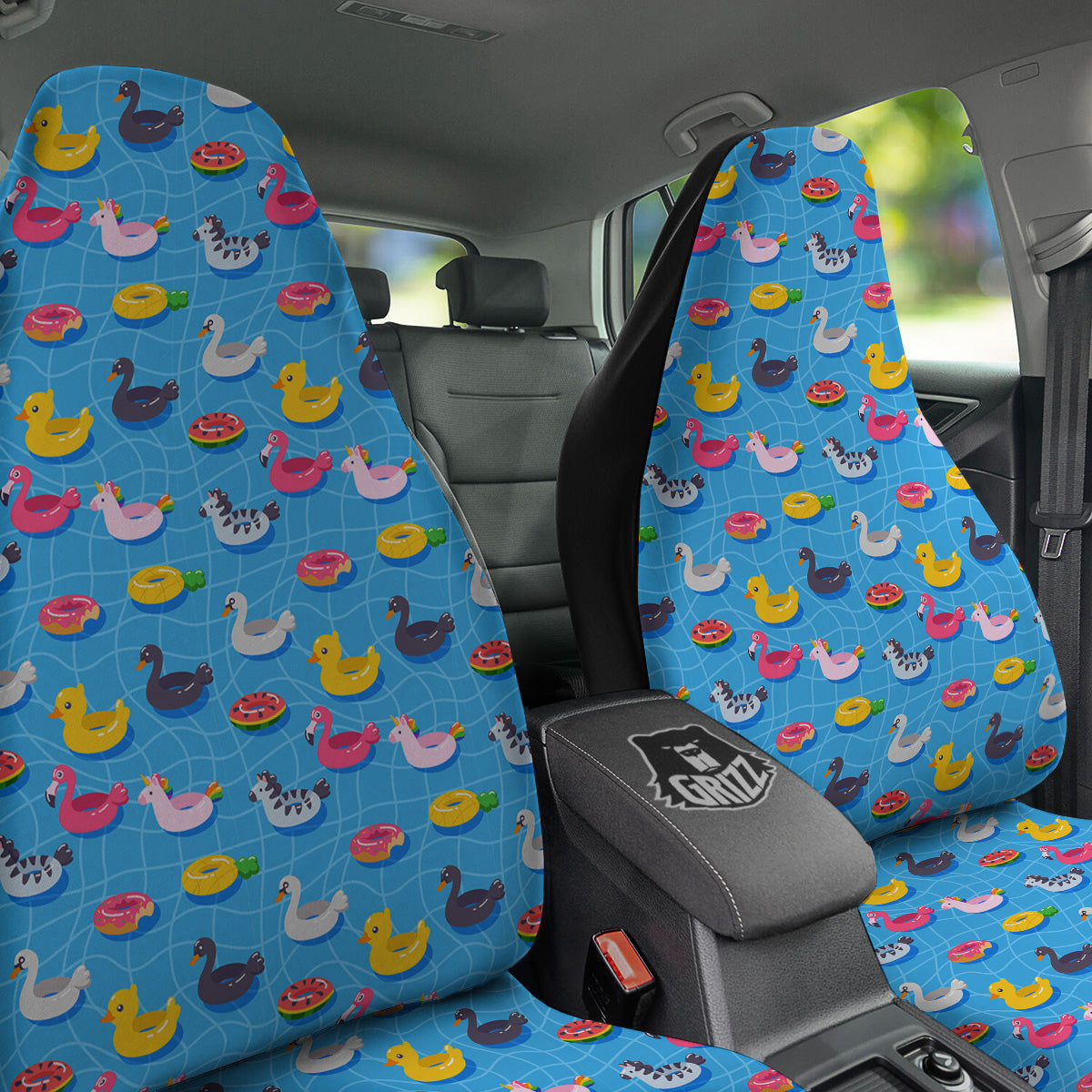 Summer Floats Ring Print Pattern Car Seat Covers-grizzshop