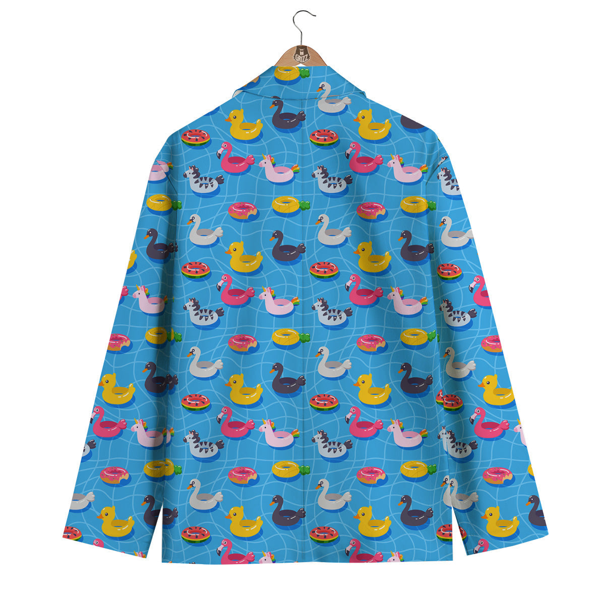 Summer Floats Ring Print Pattern Men's Blazer-grizzshop
