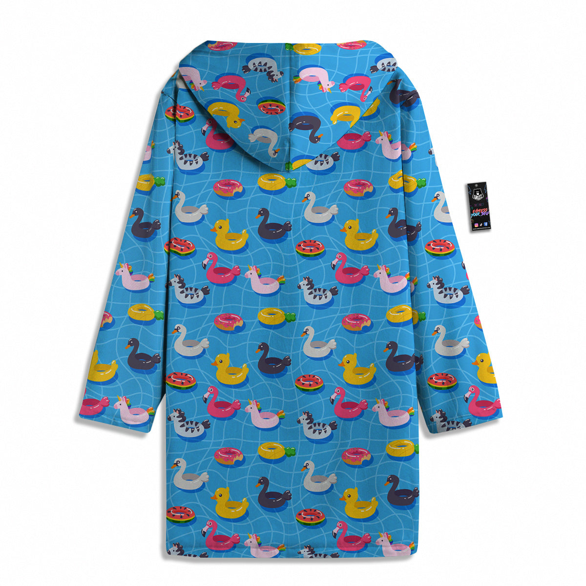 Summer Floats Ring Print Pattern Men's Windbreaker Jacket-grizzshop