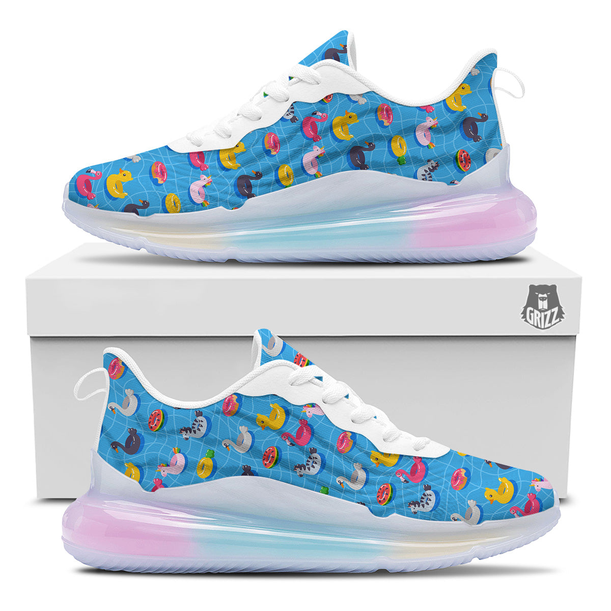 Summer Floats Ring Print Pattern Running Sneakers-grizzshop