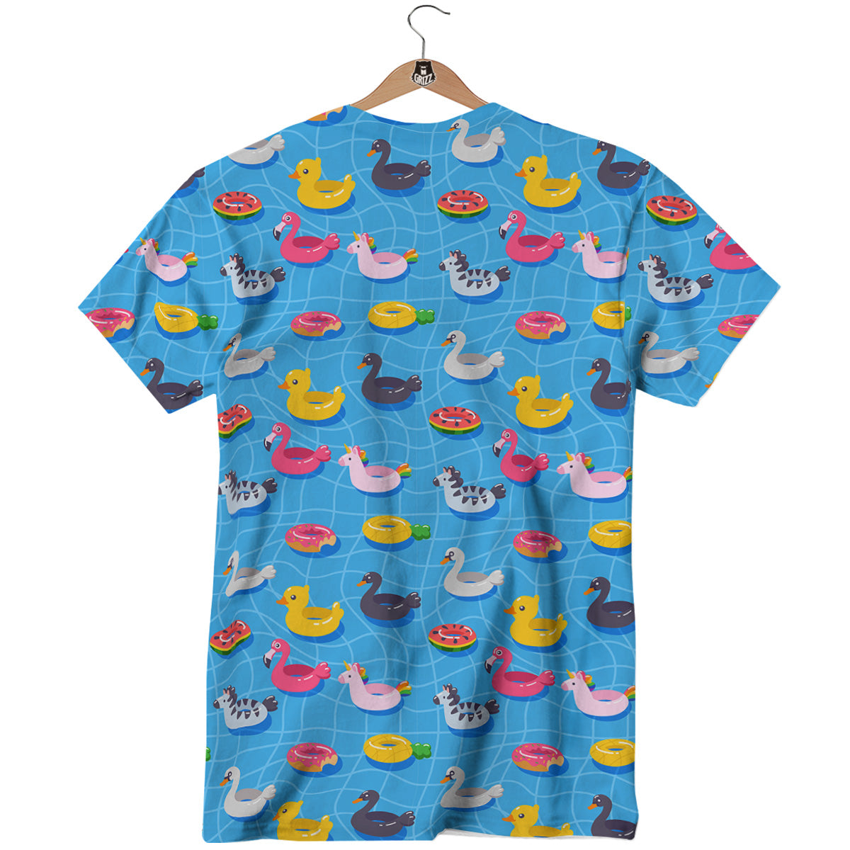 Summer Floats Ring Print Pattern T-Shirt-grizzshop