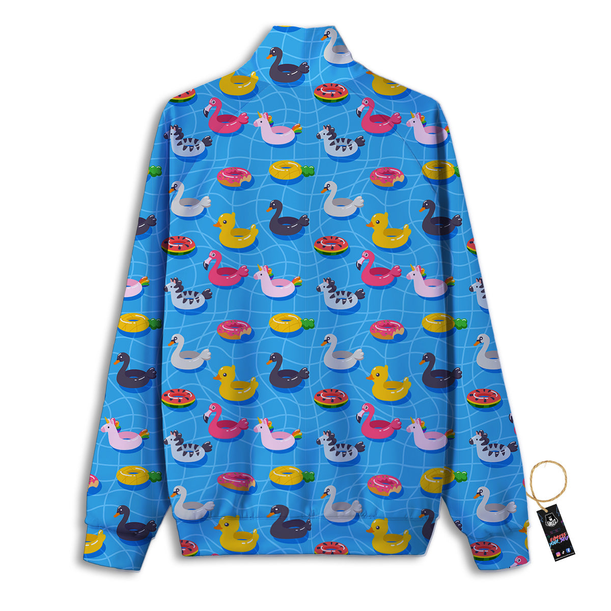 Summer Floats Ring Print Pattern Track Jacket-grizzshop