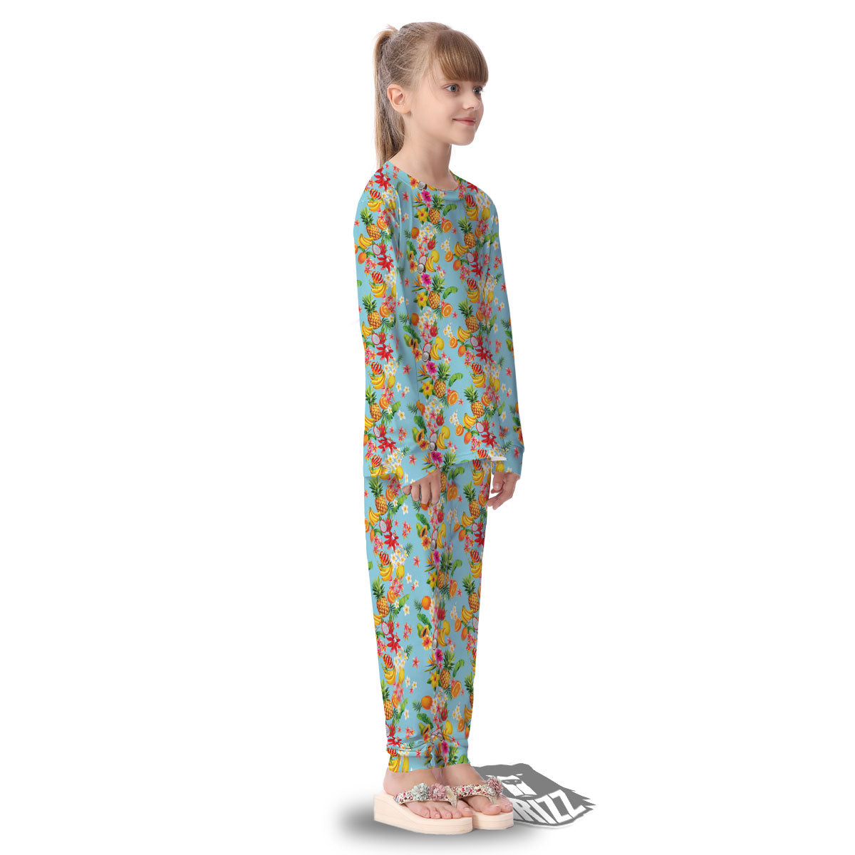Summer Fruits Tropical Print Pattern Kid's Pajamas-grizzshop