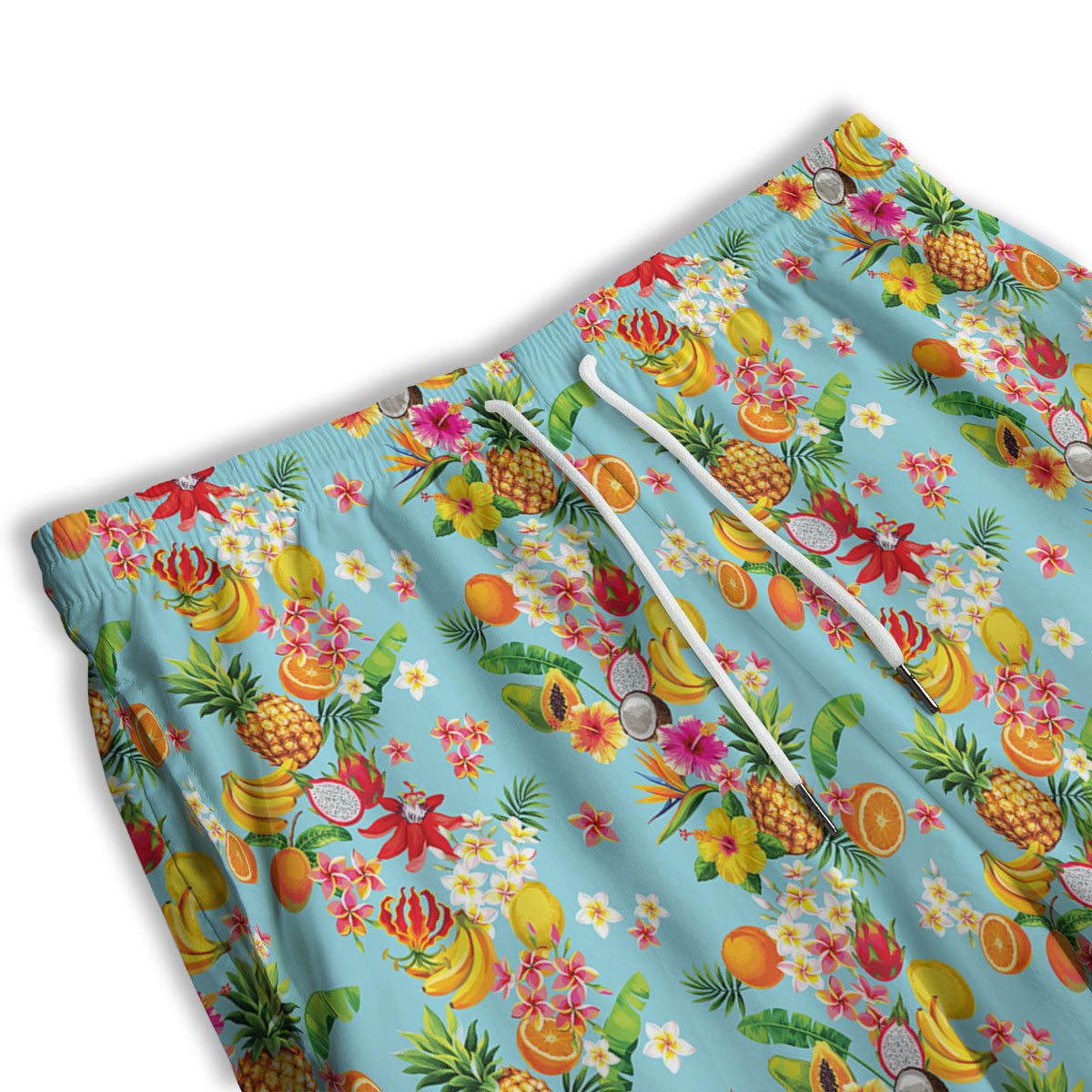 Summer Fruits Tropical Print Pattern Men's Athletic Shorts-grizzshop