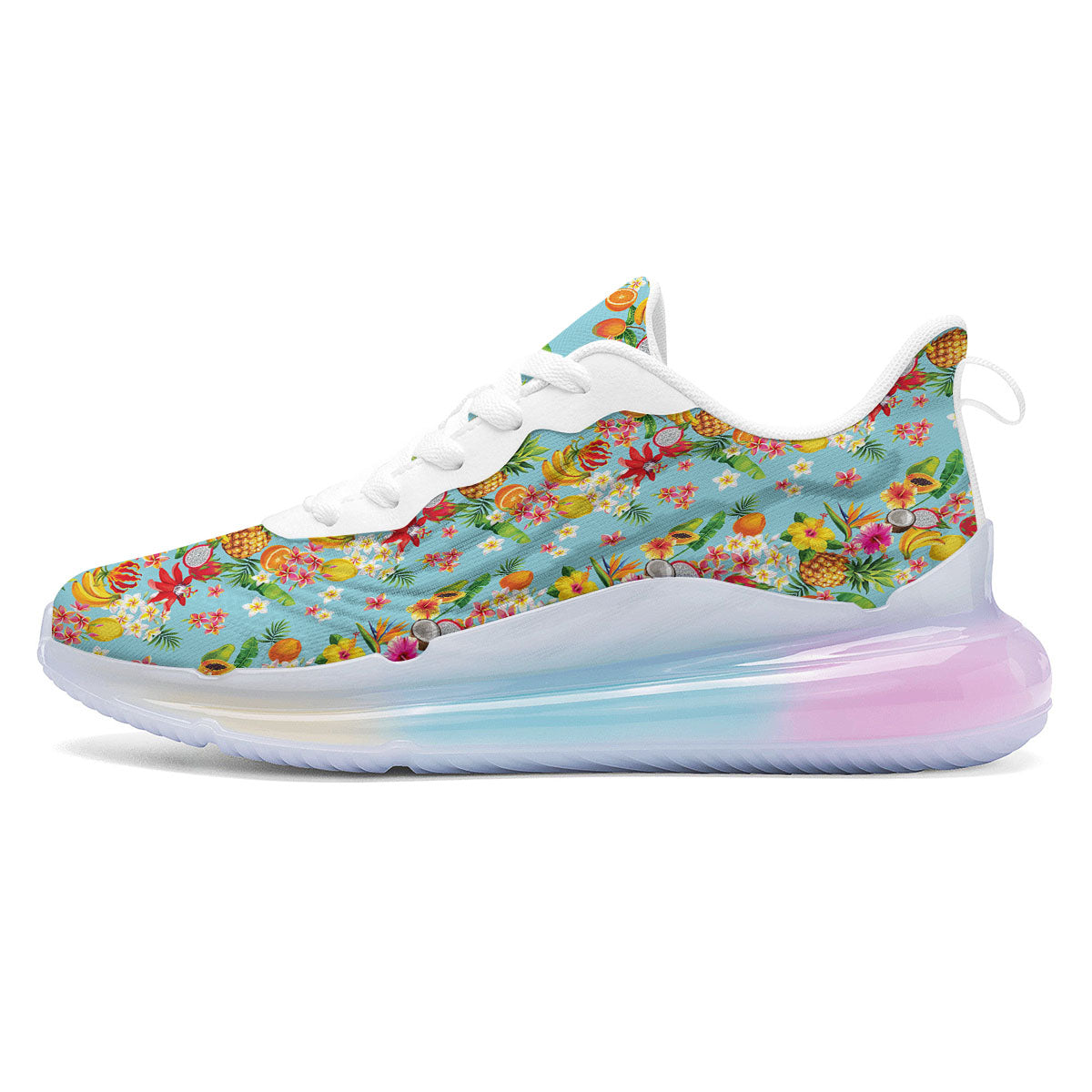 Summer Fruits Tropical Print Pattern Running Sneakers-grizzshop