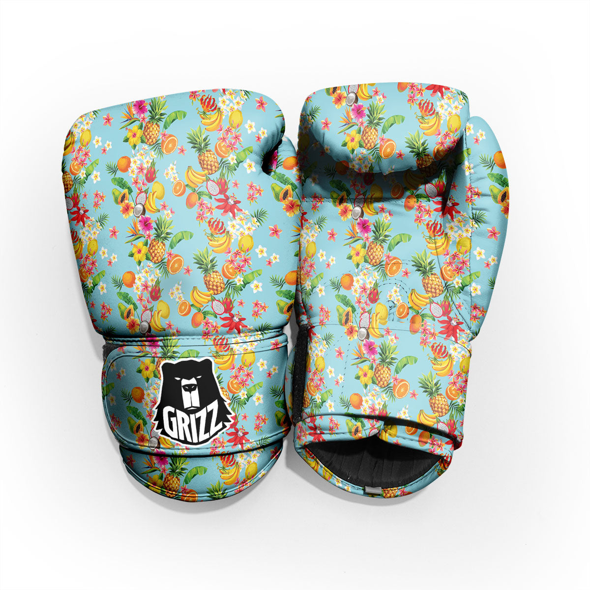 Summer Fruits Tropical Print Pattern Sparring Gloves-grizzshop