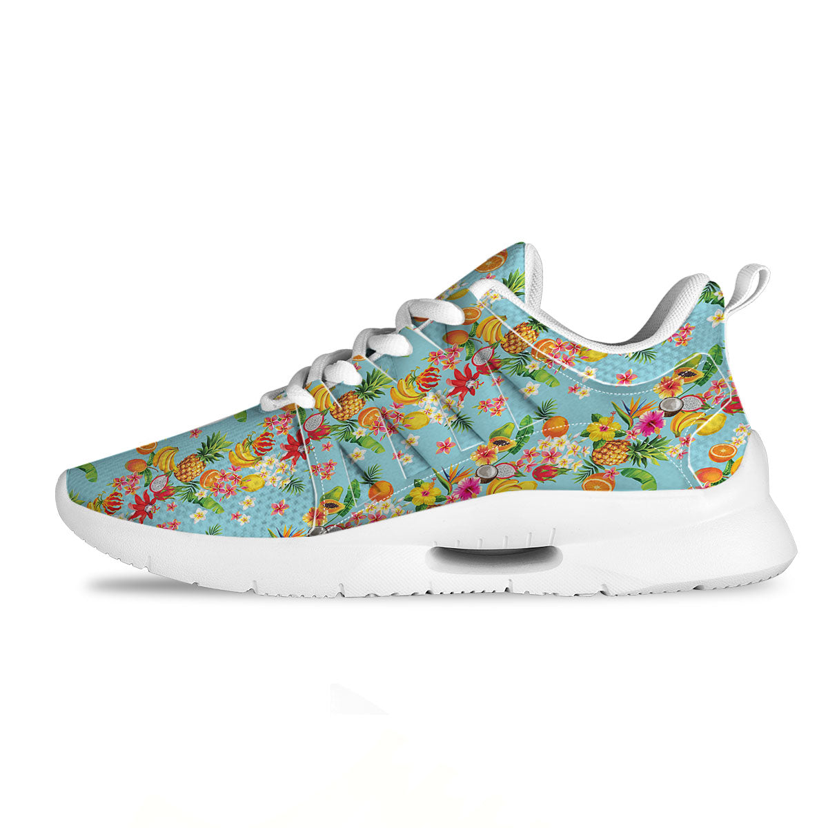 Summer Fruits Tropical Print Pattern Tennis Shoes-grizzshop