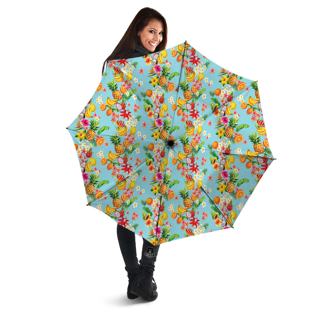 Summer Fruits Tropical Print Pattern Umbrella-grizzshop