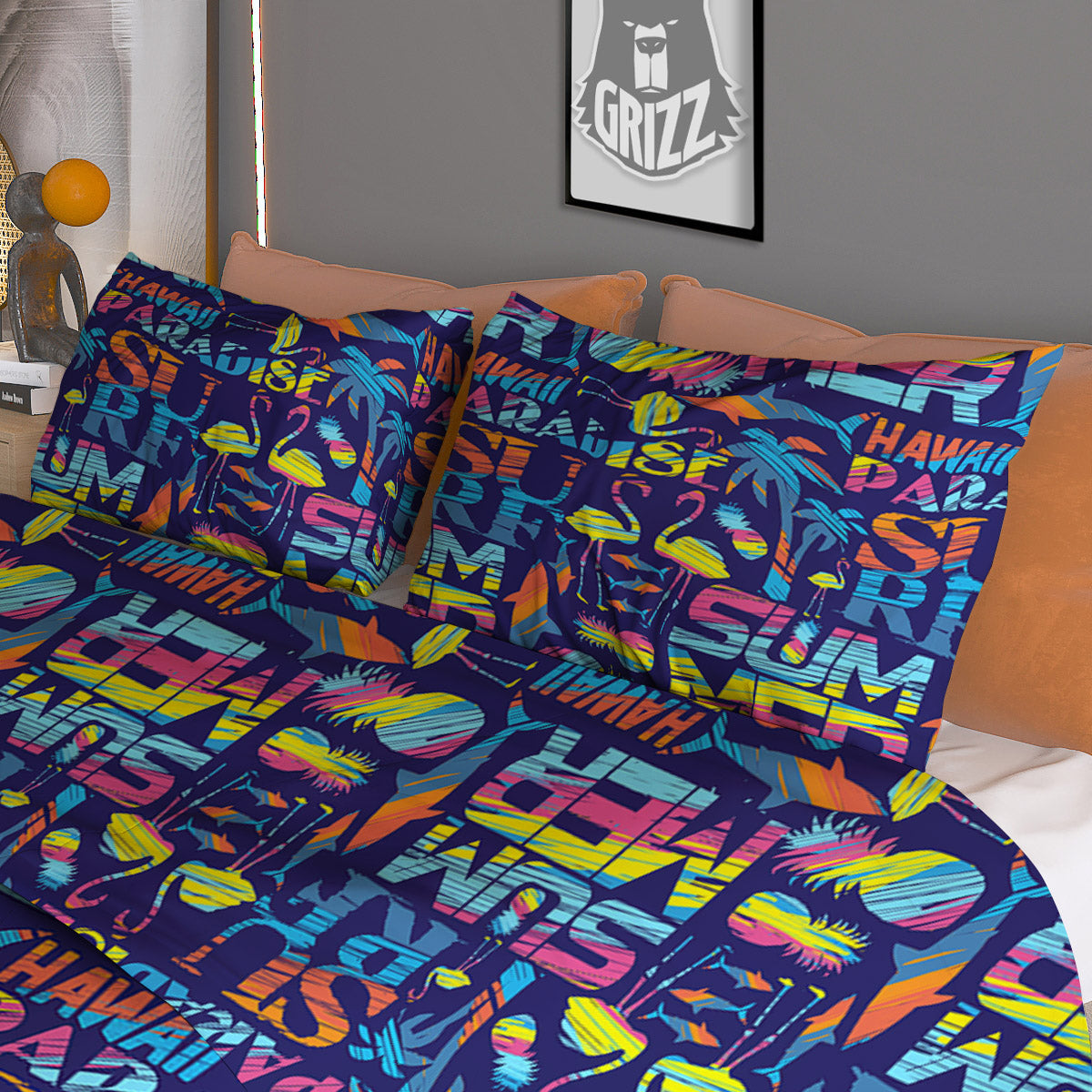 Space Dark Print Duvet Cover Bedding Set
