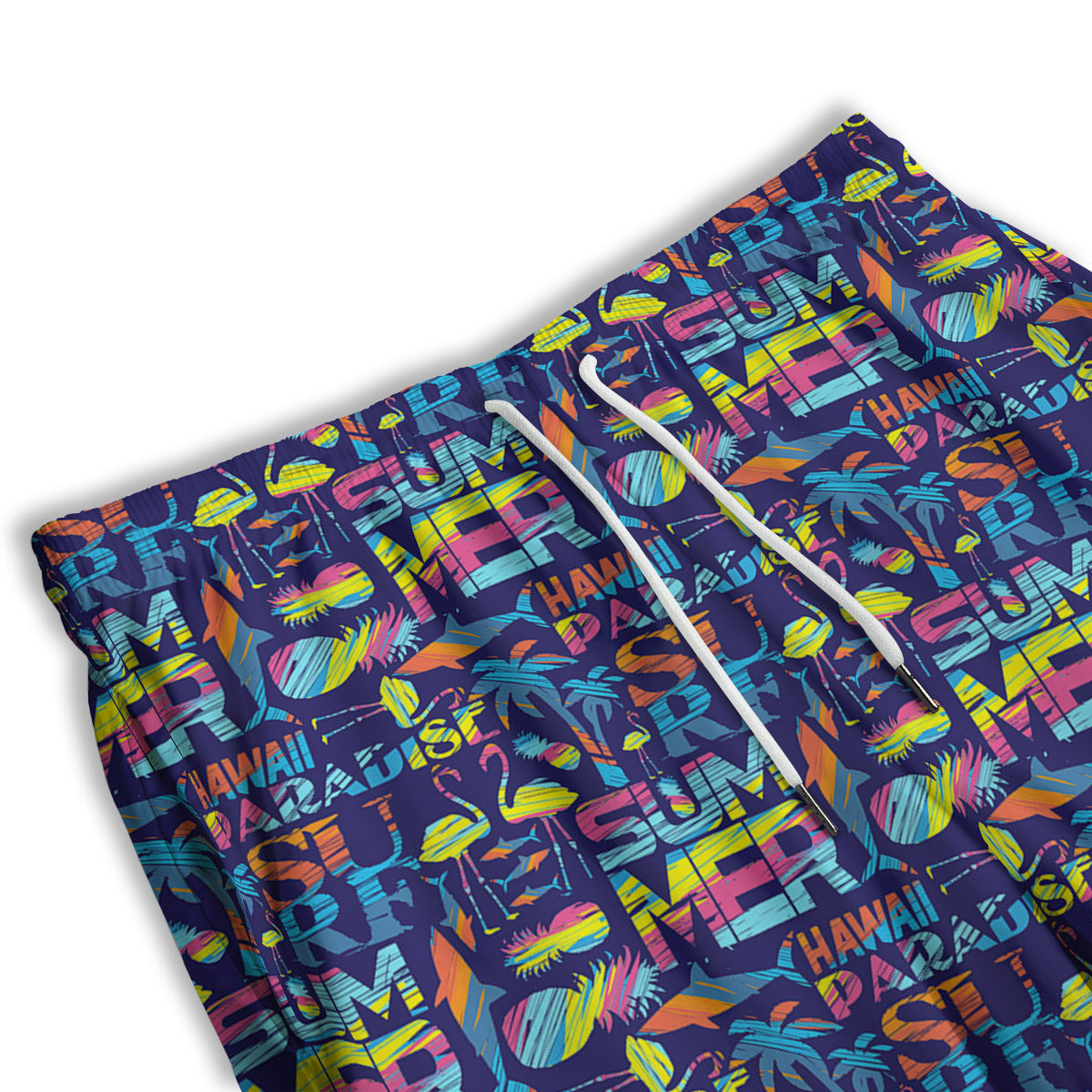 Summer Surfing Colorful Print Pattern Men's Athletic Shorts