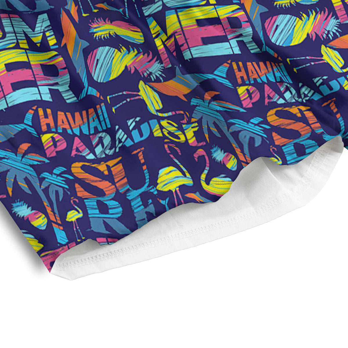 Summer Surfing Colorful Print Pattern Men's Athletic Shorts