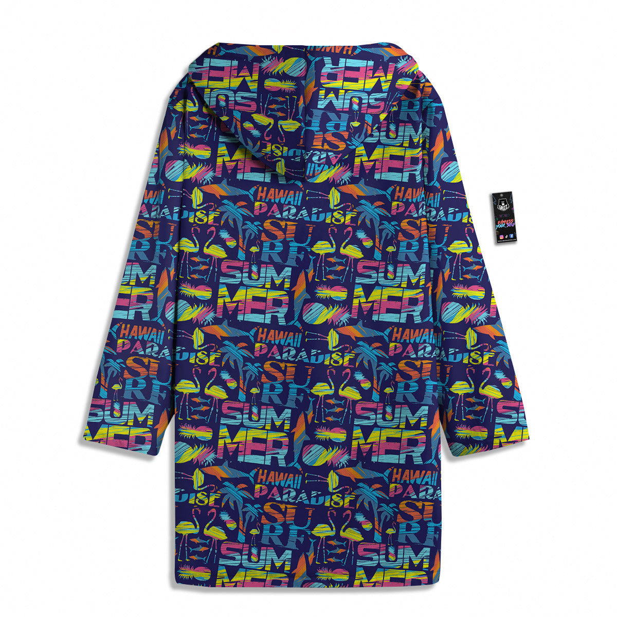 Summer Surfing Colorful Print Pattern Men's Windbreaker Jacket-grizzshop