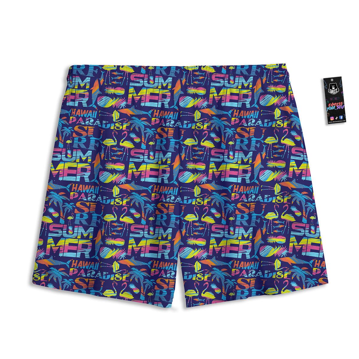 Space Dark Print Mesh Shorts