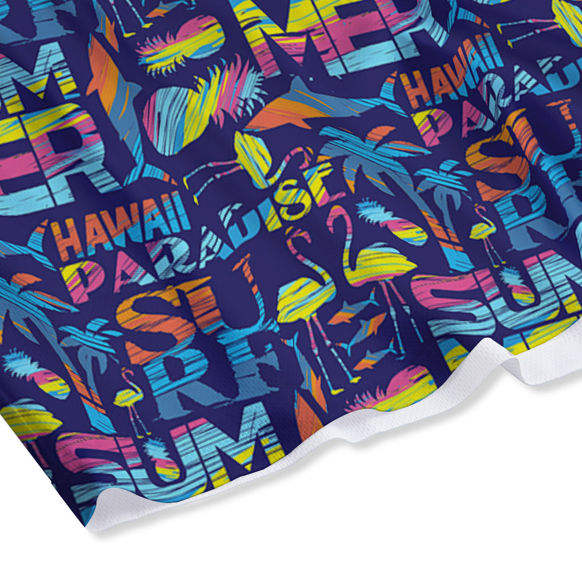 Space Dark Print Mesh Shorts