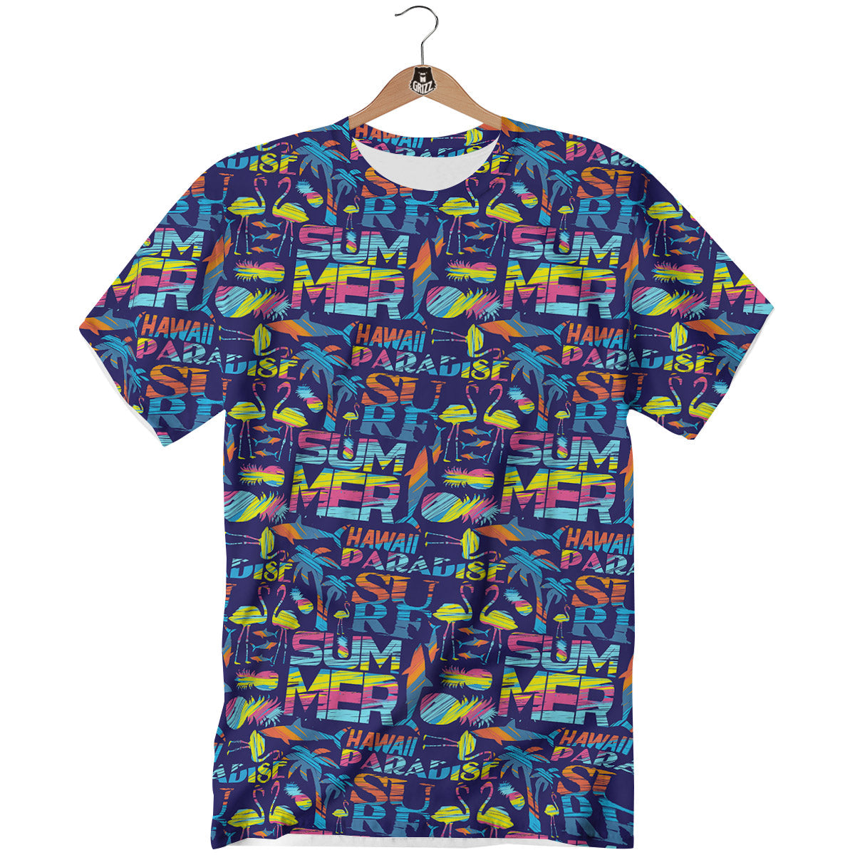 Summer Surfing Colorful Print Pattern T-Shirt-grizzshop