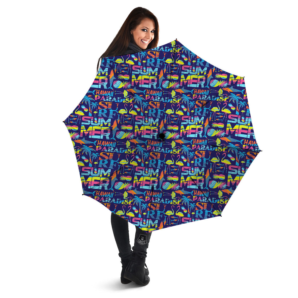 Summer Surfing Colorful Print Pattern Umbrella-grizzshop