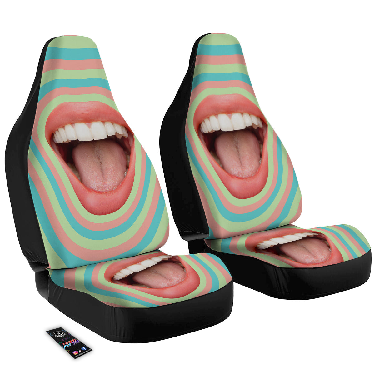 Summer Time Mood Mouth Print Car Seat Covers-grizzshop