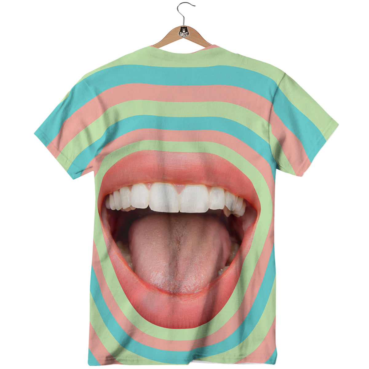 Summer Time Mood Mouth Print T-Shirt-grizzshop