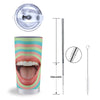 Summer Time Mood Mouth Print Tumbler-grizzshop