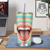 Summer Time Mood Mouth Print Tumbler-grizzshop