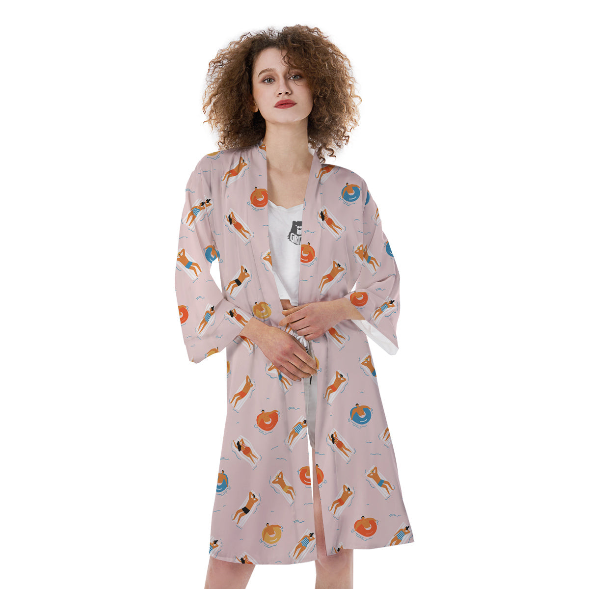 Summer Time Relixing Print Pattern Kimono-grizzshop