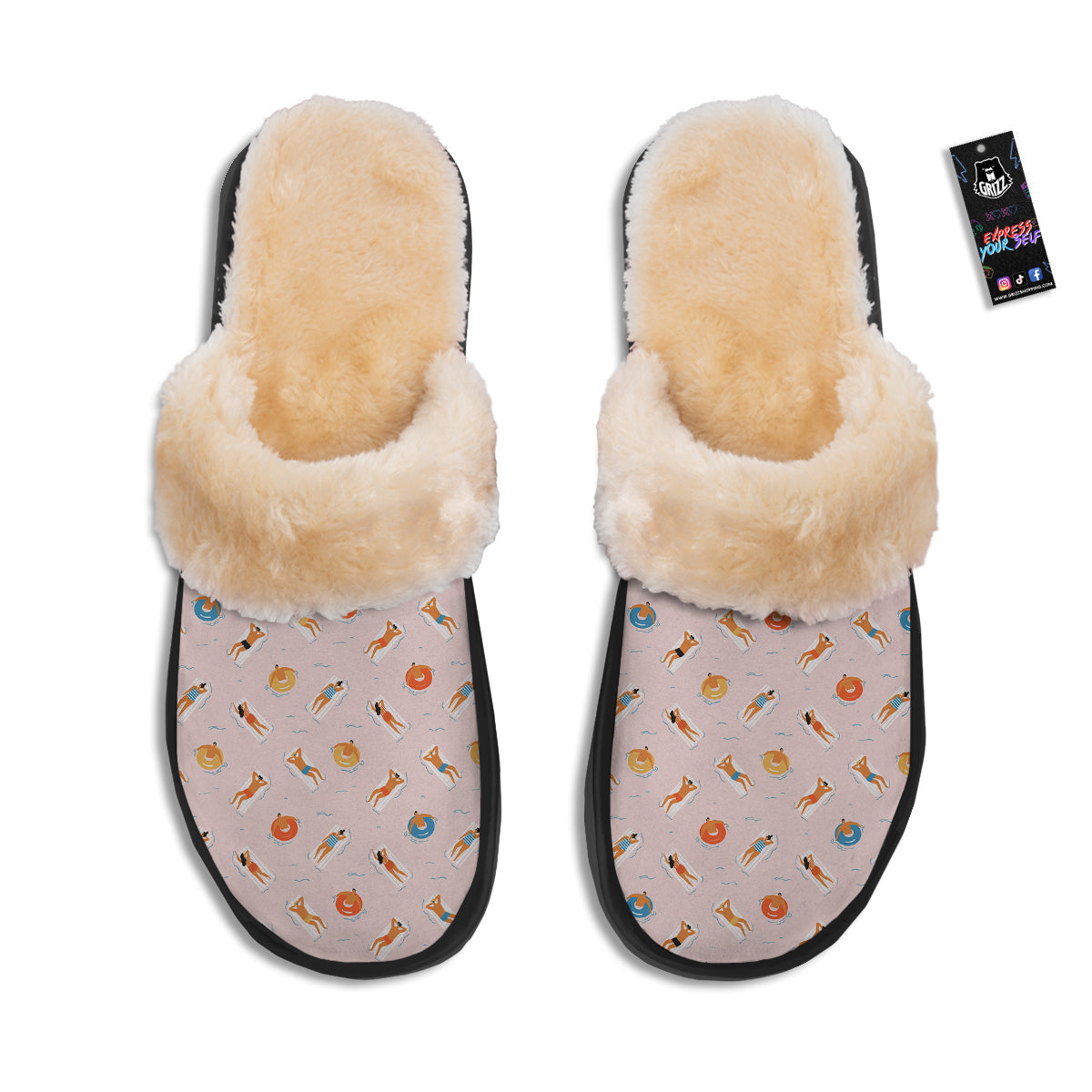 Summer Time Relixing Print Pattern Slippers-grizzshop
