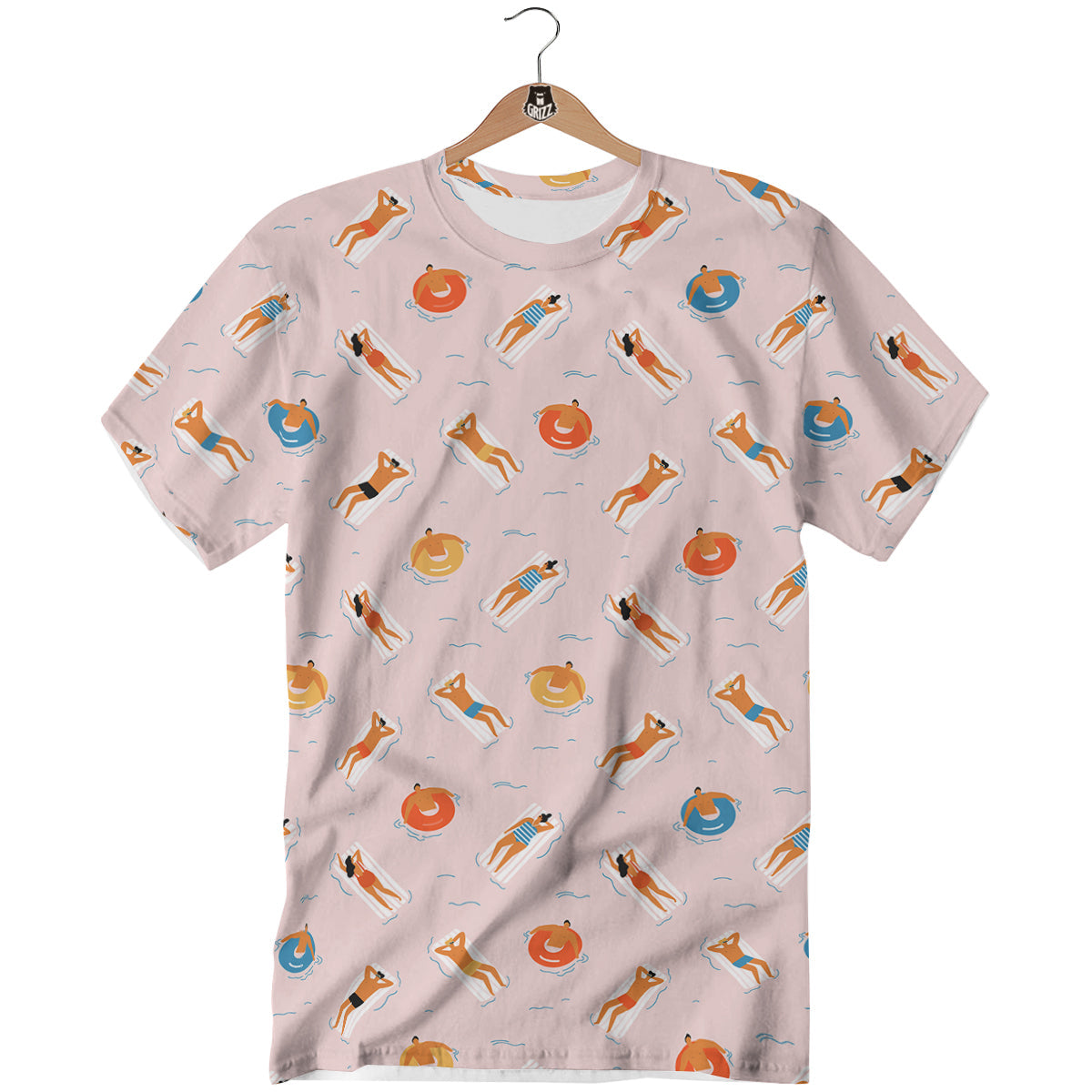 Summer Time Relixing Print Pattern T-Shirt-grizzshop