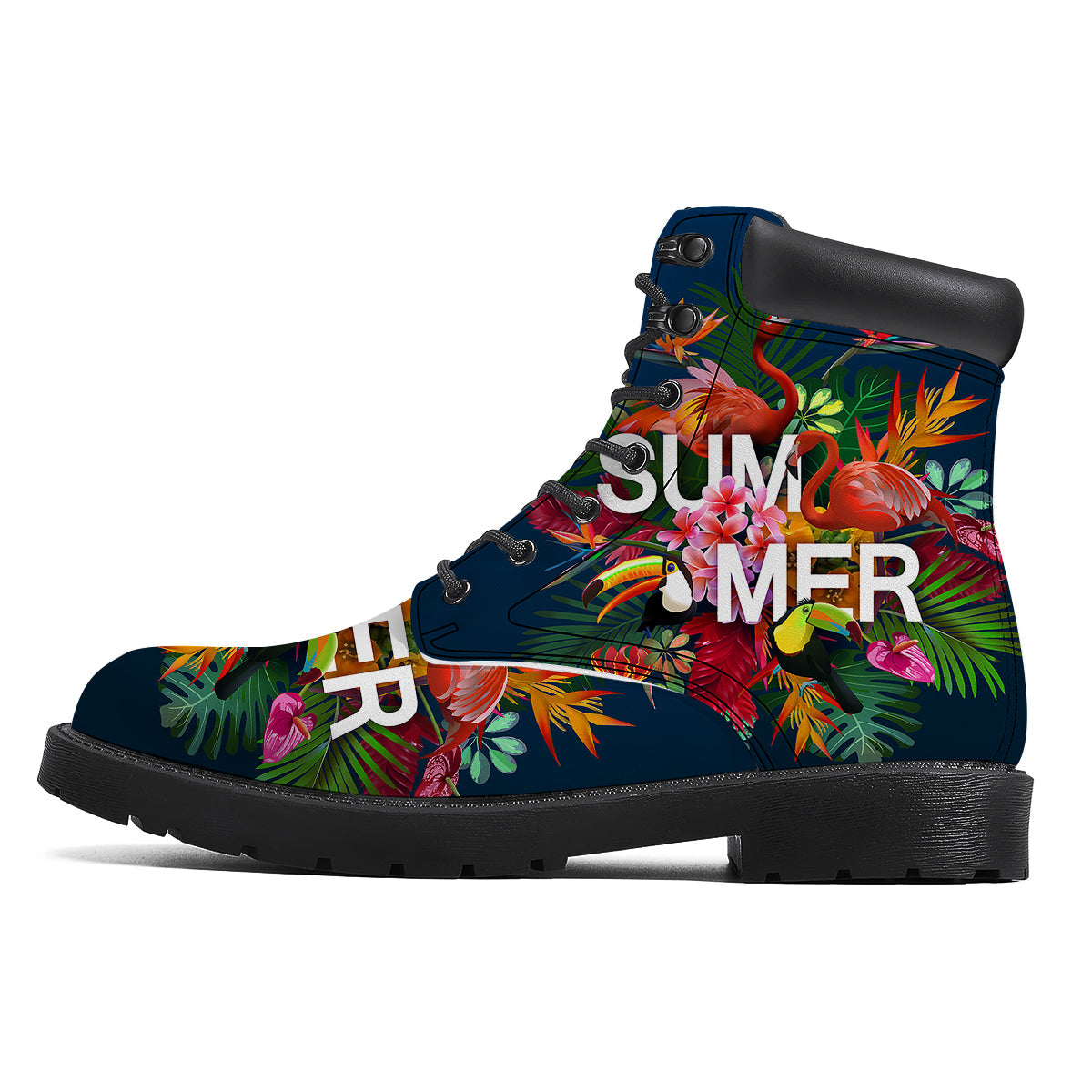 Summer Tropical Birds And Flowers For Travel Print Boots-grizzshop
