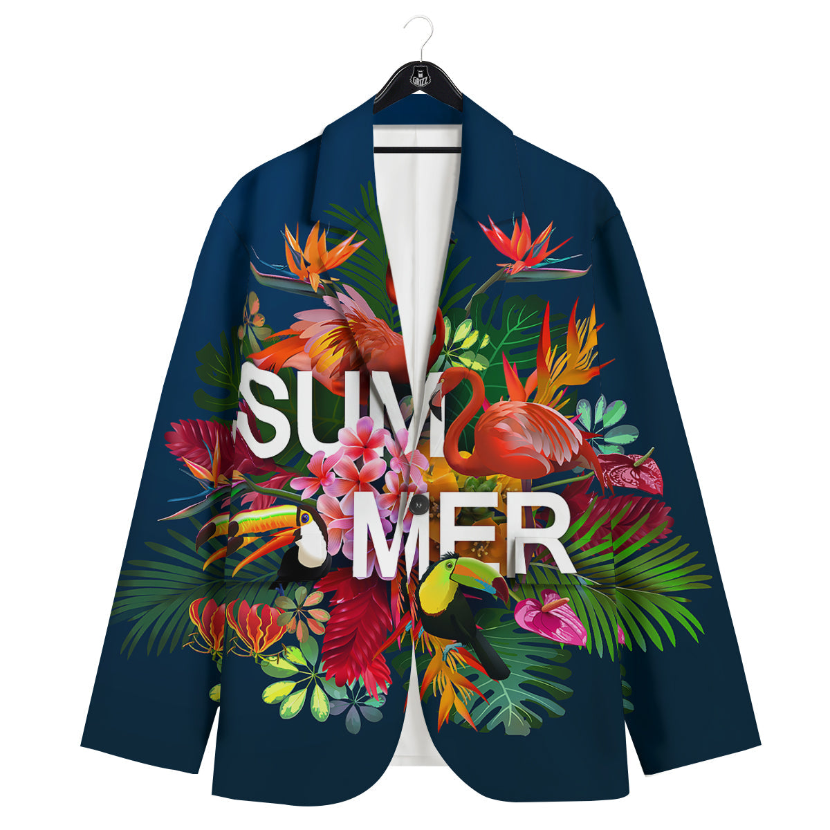 Summer Tropical Birds And Flowers For Travel Print Men's Sport Coat-grizzshop