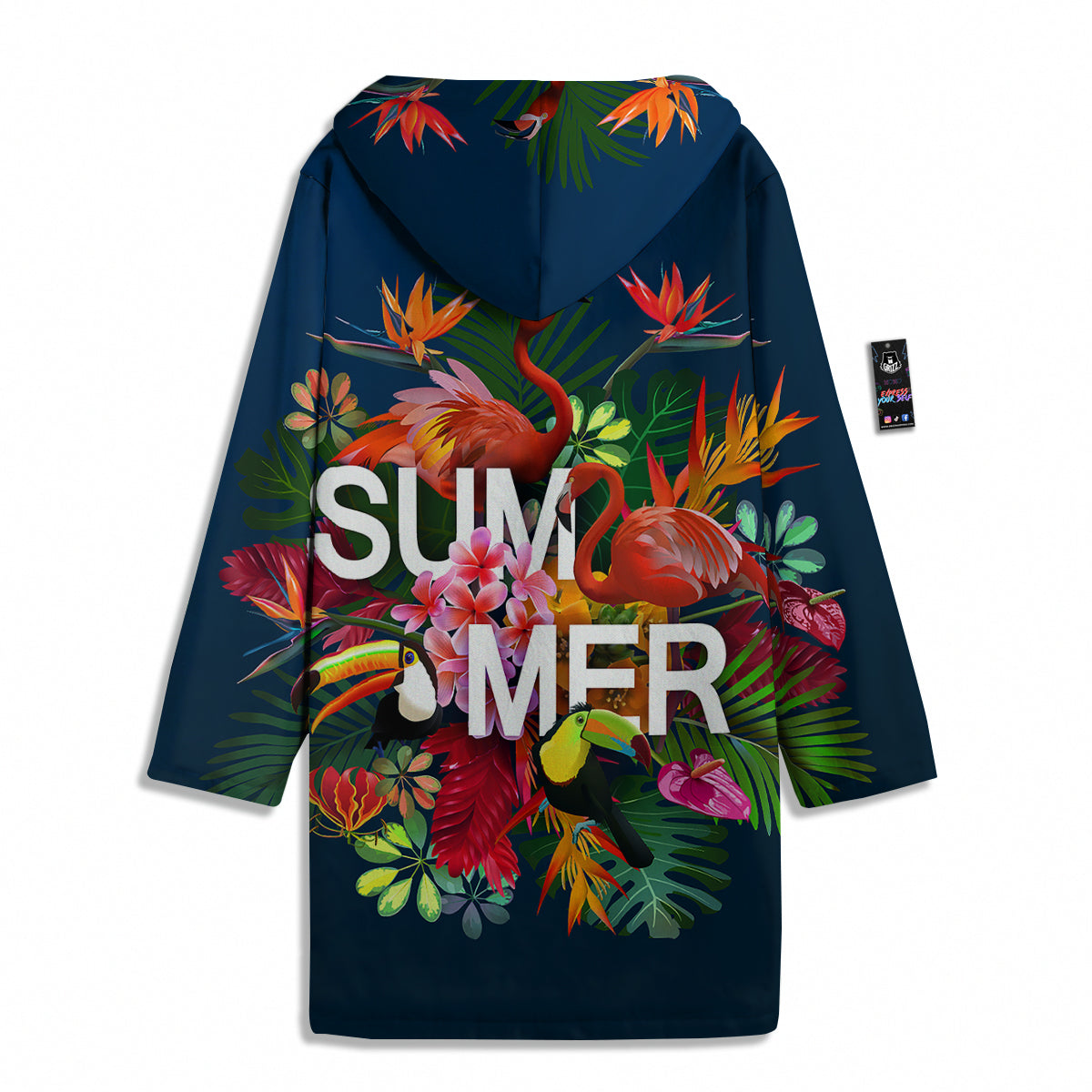 Summer Tropical Birds And Flowers For Travel Print Men's Windbreaker Jacket-grizzshop