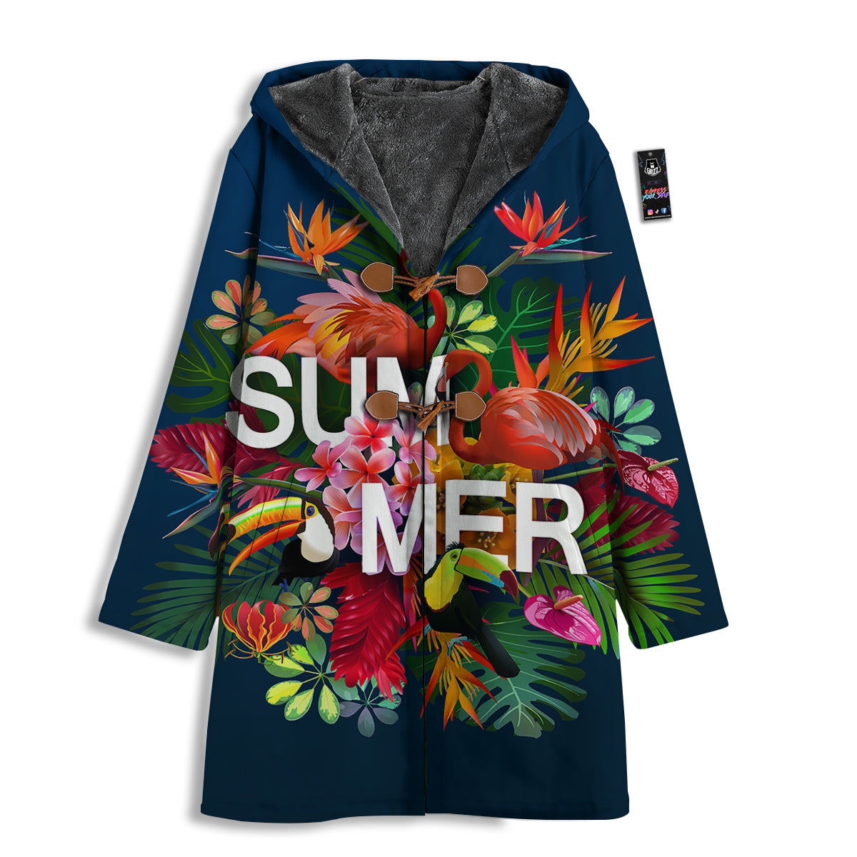 Summer Tropical Birds And Flowers For Travel Print Men's Windbreaker Jacket-grizzshop